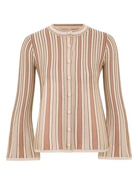 Zimmermann Crush Metallic Stripe Cardigan